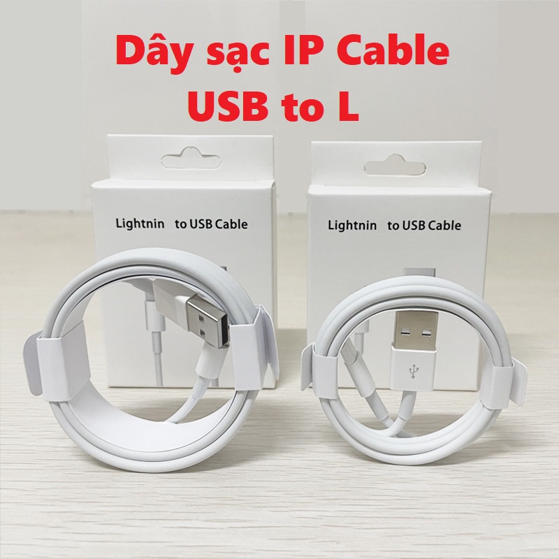 Dây Cáp Sạc IP 6/7/8/7plus/plus/x/xsmax/11/12/pro/promax dài 1M chip E75 sạc nhanh