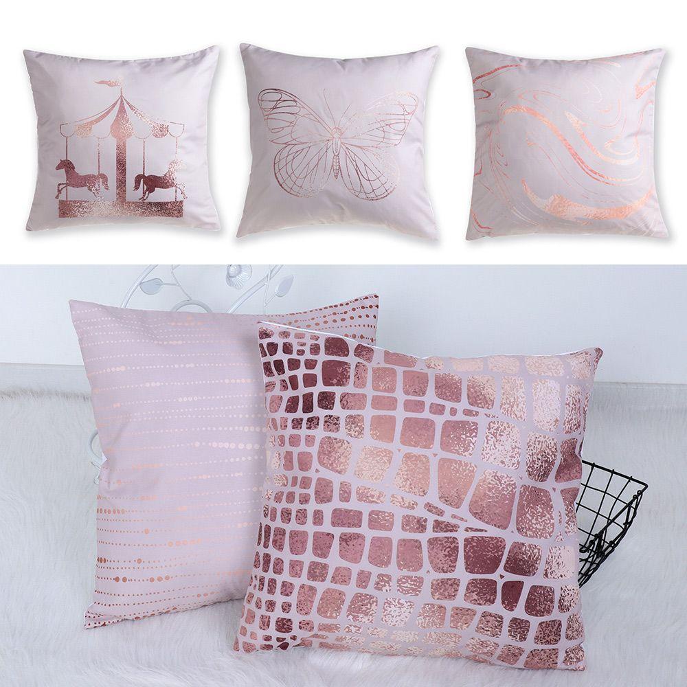 Vỏ Gối Vuông Họa Tiết Quả Thông Trang Trí Nội Thất