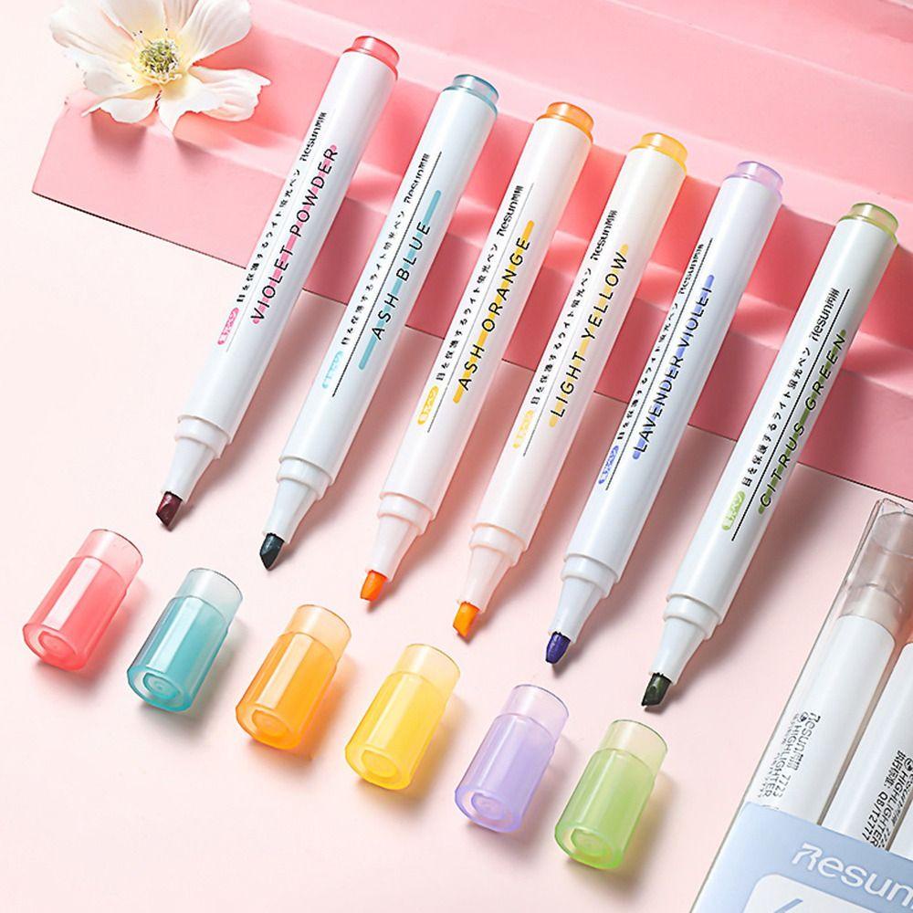 CHOOKEY Set 6 Bút Bắt Sáng Nhiều Màu Sắc Dùng Để Vẽ Graffiti