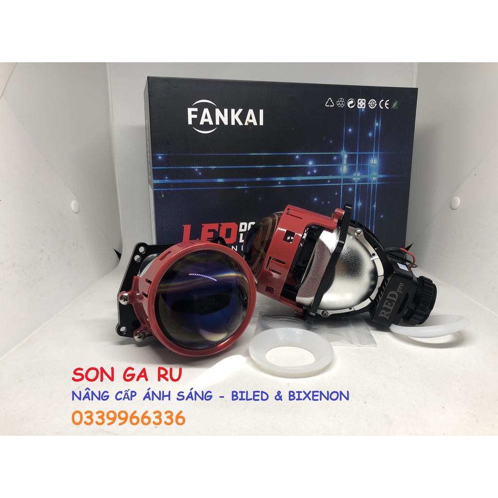 Bộ BI LED pha RED PRO 3 inch đuôi H4