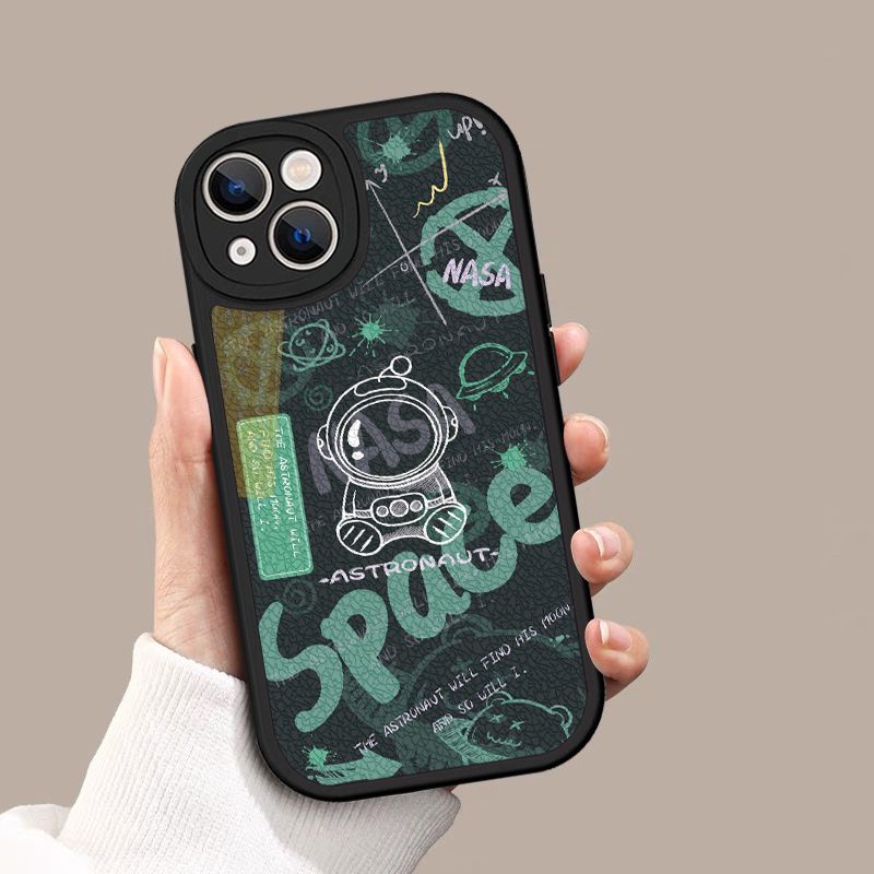 Ốp lưng Astronaut Case Full Cover Silicone chống sốc cho Redmi 9a 9t 9c note 11 9 mi poco x3 11 11lite 10t 12 12pro 10s