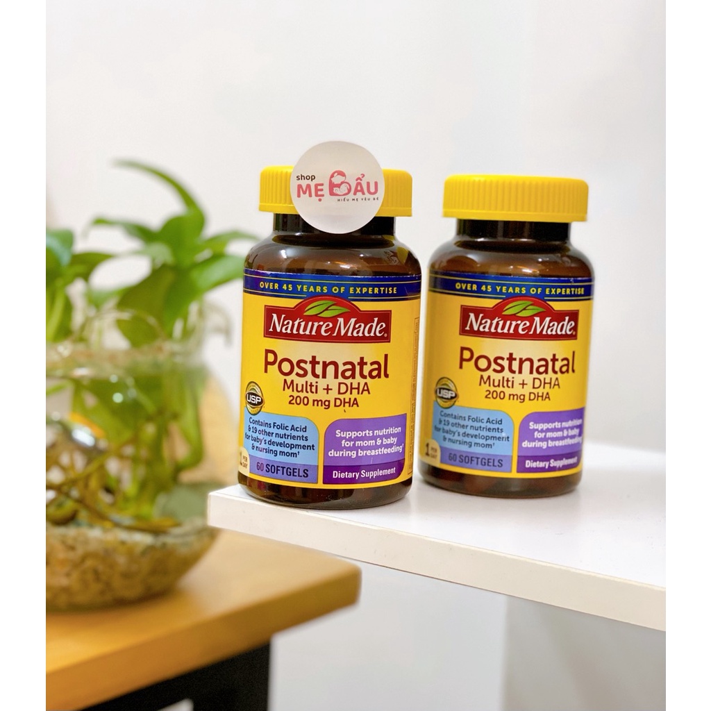 VIÊN UỐNG POSTNATAL MULTI + DHA NATURE MADE CHO MẸ SAU SINH