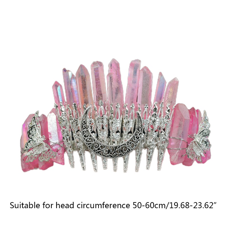 Vương Miện Cài Tóc Đính Pha Lê Handmade Phong Cách Cổ Điển Cho Cô Dâu