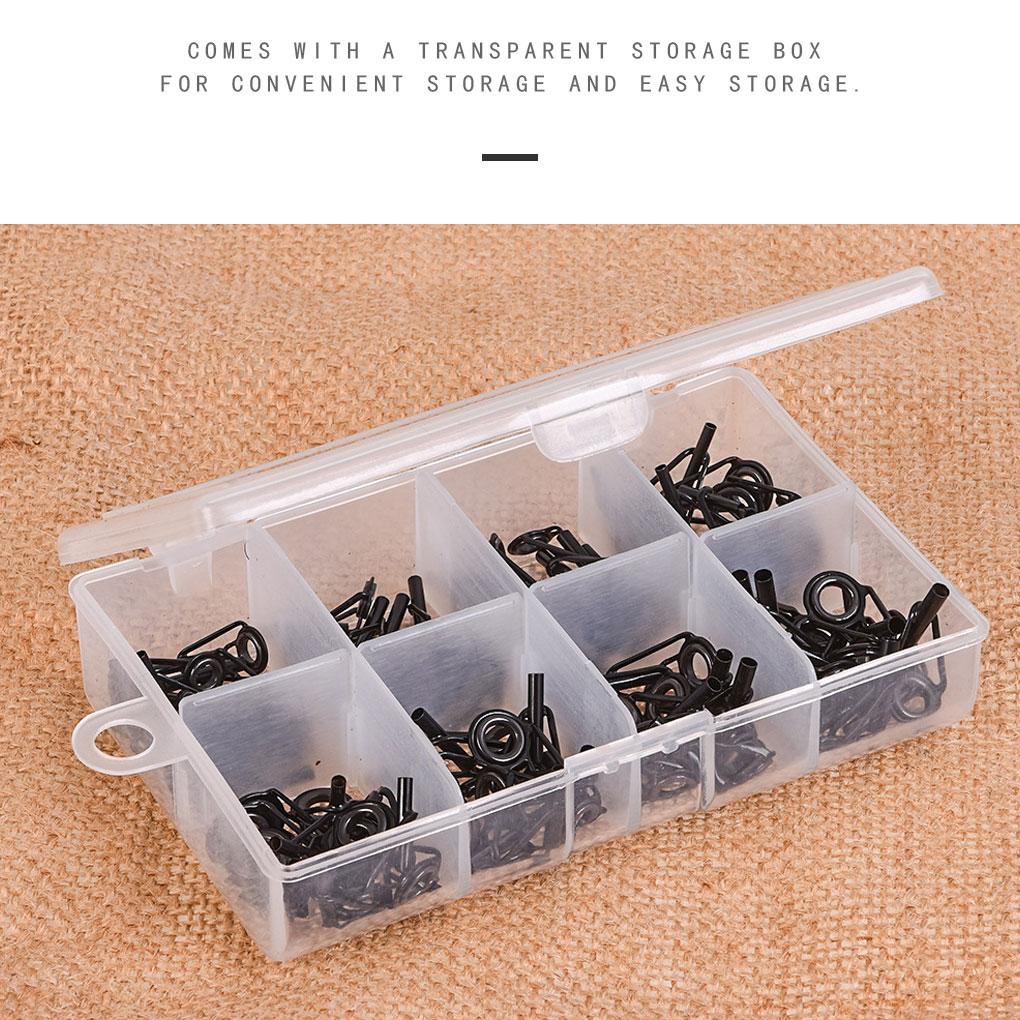 Set 80 Vòng Định Hình Cần Câu Cá Bằng Thép Không Gỉ 8 Kích Cỡ