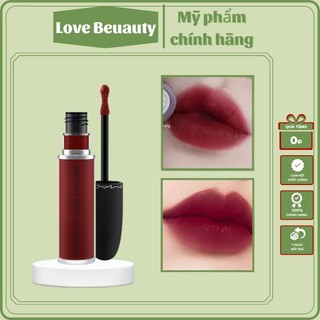[SON CHÍNH HÃNG] Son Kem Lì MAC Powder Kiss Liquid 994 Make Love To The Camera - Màu đỏ rượu trầm