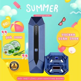Máy triệt lông nanotime b65pro chính hãng nhật bản công nghệ triệt lạnh đá sapphire lạnh 10 độ c, có pin sạc hts