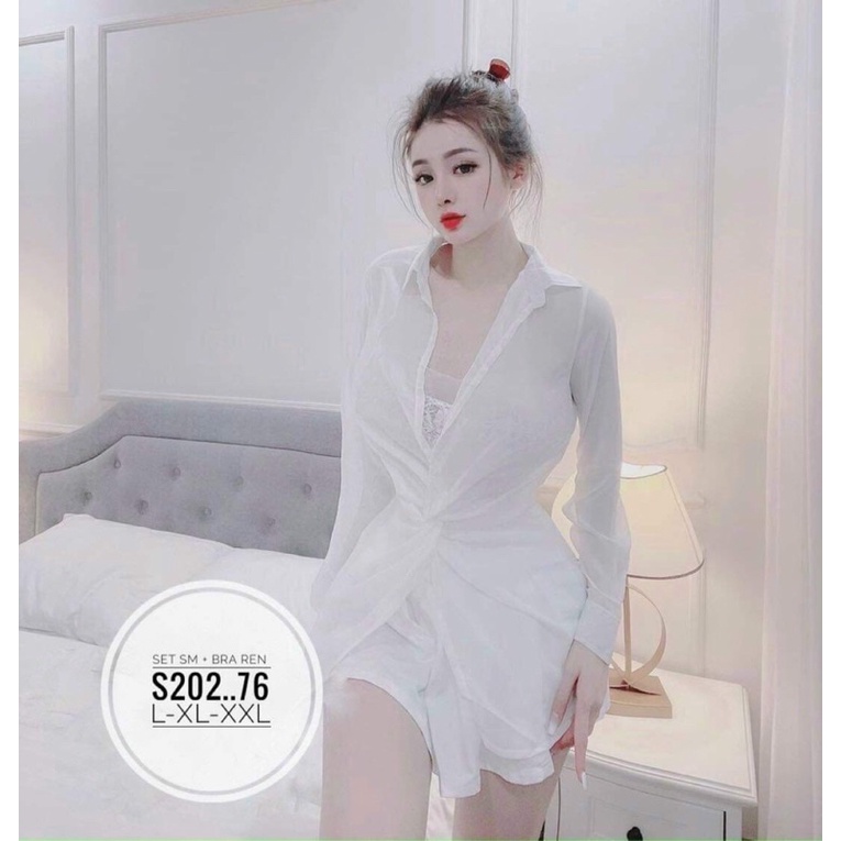 [N.T BIGSIZE] set sơ mi xoắn