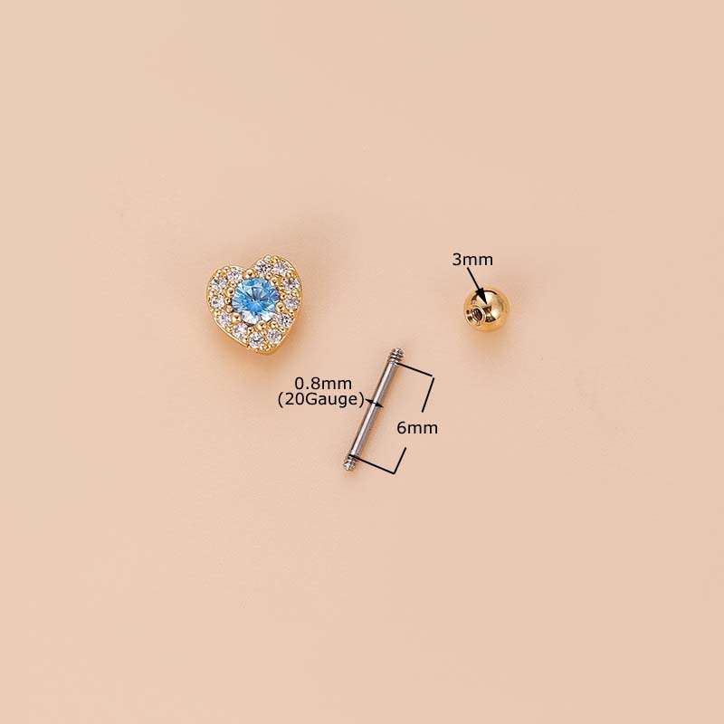 1 Khuyên Tai Thép Không Gỉ Hình Thoi / Ngôi Sao / Trái Tim Thời Trang 2022 Mới