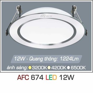 Đèn LED âm trần downlight Anfaco AFC 674
