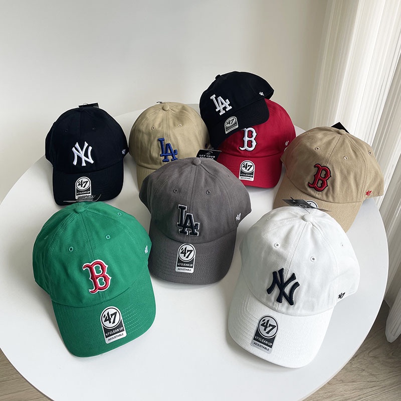 Mũ Lưỡi Trai Hàn Quốc Cotton Mềm Thêu Chữ B LA 47brand Thời Trang