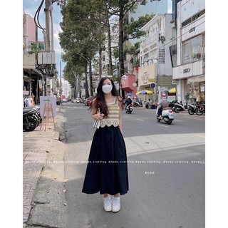 CHÂN VÁY JEAN MỀM XOÈ DÀI