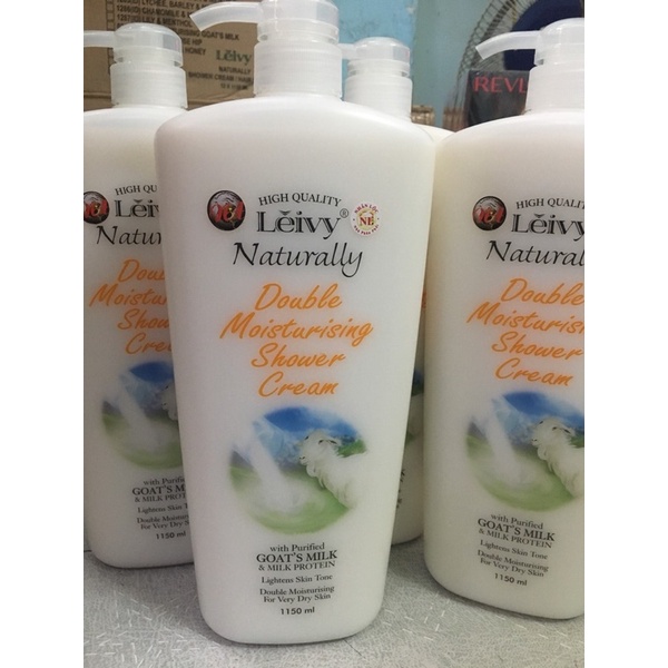 💖 Kem Tắm Leivy Sữa Dê Và Protein Dưỡng Ẩm Gấp Đôi Naturally 1150ml (vàng)