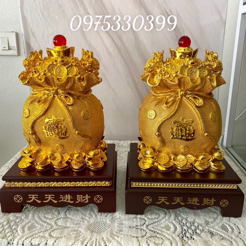 Túi vàng kim bảo, túi tiền tài lộc , túi vàng cao 33cm, hàng nhập loại 1