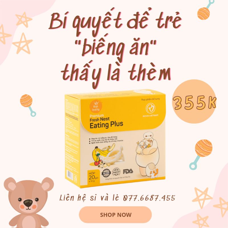 THANH YẾN TƯƠI EATING PLUS GIÚP TRẺ HẾT BIẾNG ĂN - DẠNG THẠCH 1 HỘP 20 GÓI