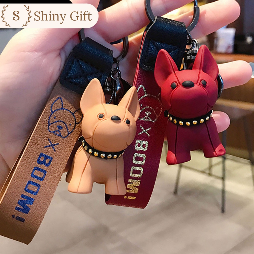 Móc khóa siêu cute hot trend bulldog đục đủ màu sắc