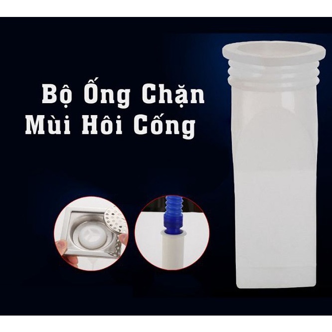 combo Ống chặn ngăn mùi hôi từ đường ống thoát nước +  Đầu vòi tăng ápSSN02