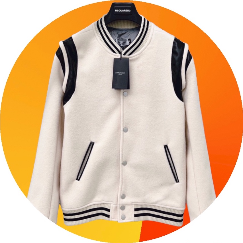 Áo Khoác Bomber Teddy Bản Đắc Biệt Nam Phối Viền Da Chất Liệu Dạ Thời Trang Nam