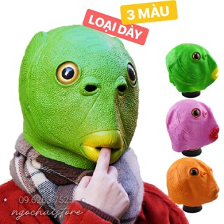 Mặt Lạ Ếch Xanh, Mặt Nạ Đầu Cá Xanh Silicon Trùm Đầu Độc Đáo Vui Nhộn Ngochaistore