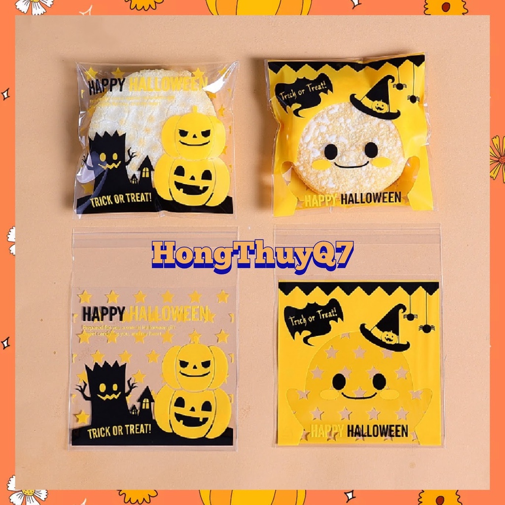 Túi+khay đựng bánh quy, kẹo, bánh nướng ngày tiệc Halloween, lễ hóa trang /10.39/- HongThuyQ7