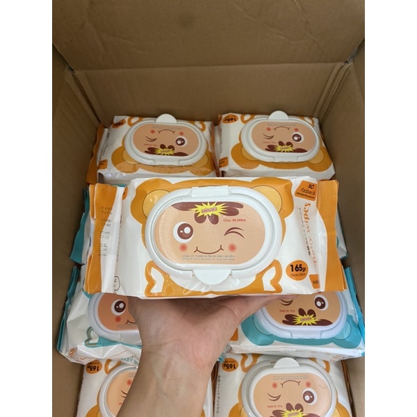 COMBO 10 GÓI KHĂN ƯỚT BABY WIPES KHÔNG MÙI KHỔ LỚN, LOẠI DÀY - TẶNG KHẨU TRANG KF94