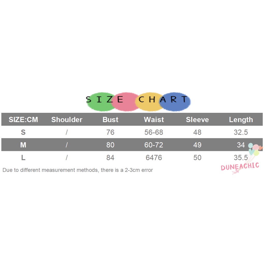 DUNEA Áo Croptop Tay Phồng Dài Dáng Rộng Thời Trang Xinh Xắn Cho Nữ