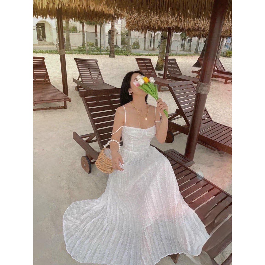 [Maxi] Đầm maxi dự tiệc sang trọng đi chơi dạo phố ulazzang có sẵn Freesize KO KÈM ÁO KHOÁC - Maxi Ngọc Lan