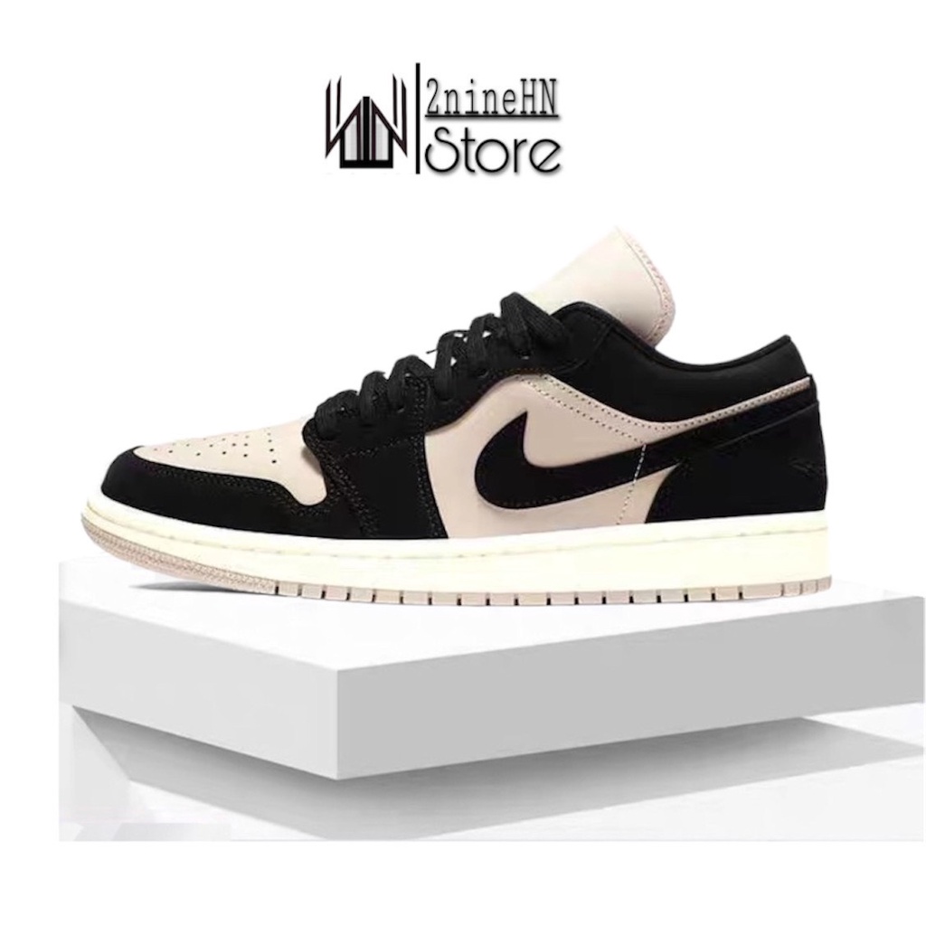 Giày 𝐉𝐨𝐫𝐝𝐚𝐧 1 hồng đen nữ, Giày thể thao JD 1 cổ thấp Black Guava Ice hồng đen bản đẹp full box bill. 2nineHN