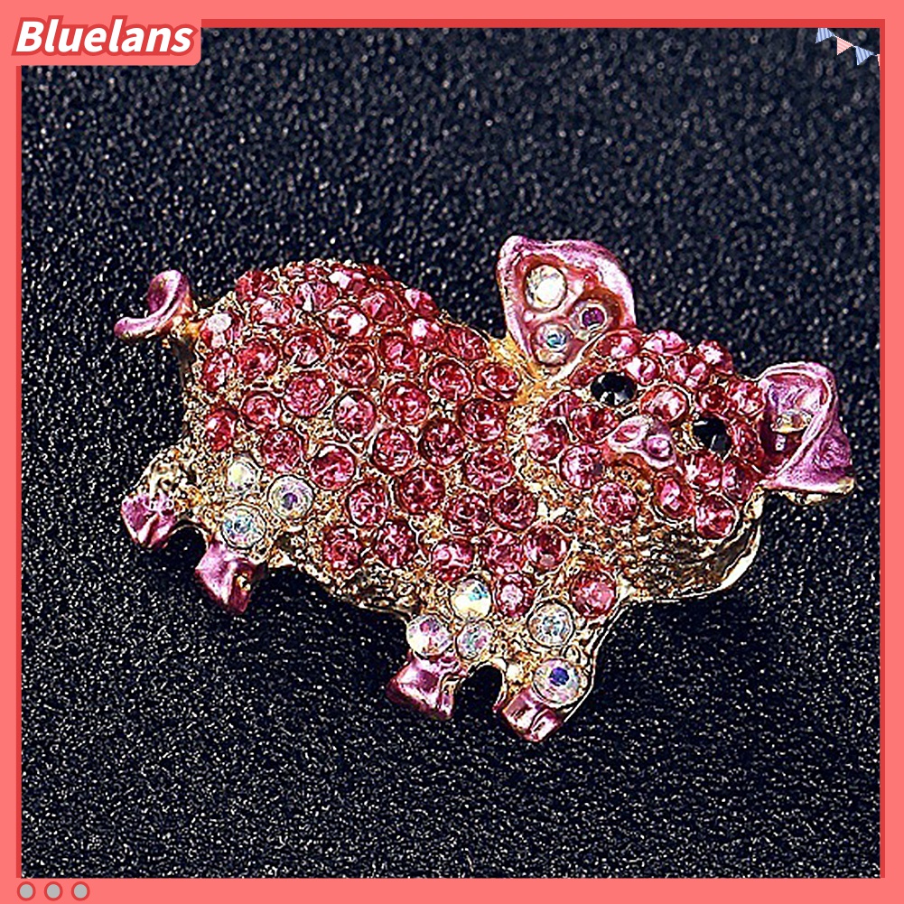 Ghim Cài Áo Hình Chú Heo Đính Đá 48h Thời Trang Cho Nữ