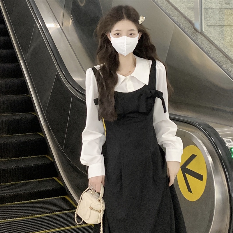 Đầm Sơ Mi Phối Nơ Thiết Kế Mới Thời Trang Mùa Thu Dành Cho Nữ