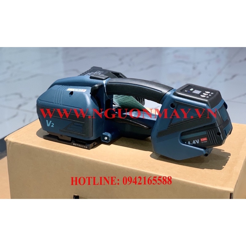 Máy Đóng Đai Nhựa Chạy Pin - Máy Đóng Dây Đai Nhựa Cầm Tay - Máy Nẹp Đai Nhựa Chạy Pin V2