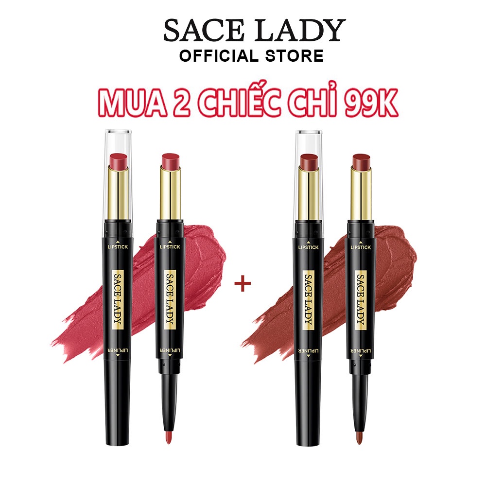Son lì SACE LADY 2 trong 1 chống nước lâu trôi lên màu cực chuẩn 1.9g