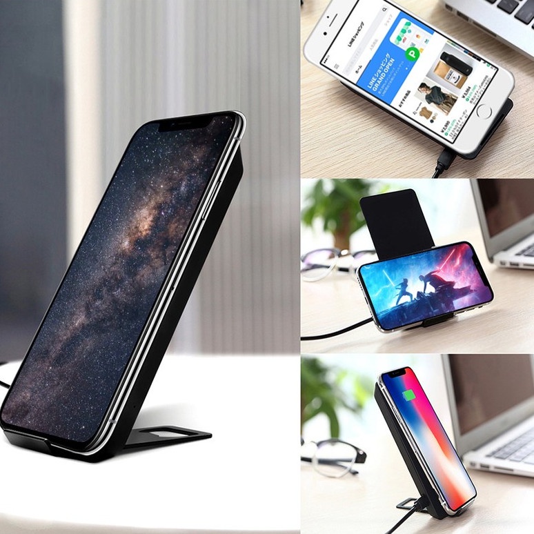 Đế sạc không dây kép hỗ trợ sạc nhanh 10W MONCROSS nội địa Hàn (dùng được cho Iphone và Samsung)