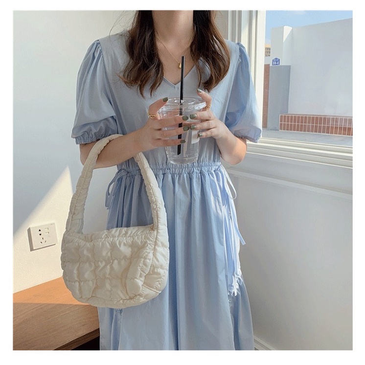 - Loại 1 Túi phao dù đeo vai, form basic đi làm, đi chơi hottrend phong cách Hàn Quốc trendy