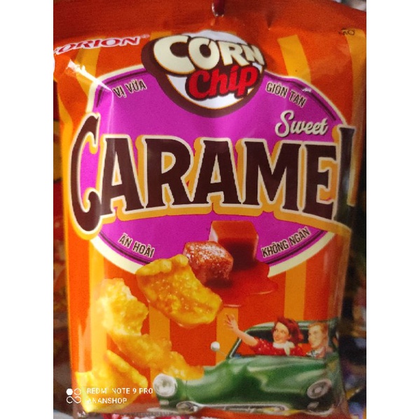 2 gói bim bim Cornchip vị Caramel gói 35g
