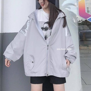 Áo khoác dù bạc nữ form rộng nhiều màu jem closet studio 1564