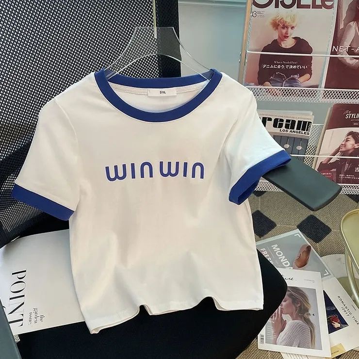 Áo Thun Ngắn Tay Thời Trang Mùa Hè Phong Cách Retro Dành Cho Nữ