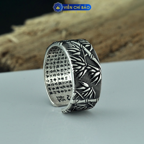 Nhẫn bạc nam thiền trúc lâm chất liệu bạc Thái thương hiệu Viễn Chí Bảo N101115