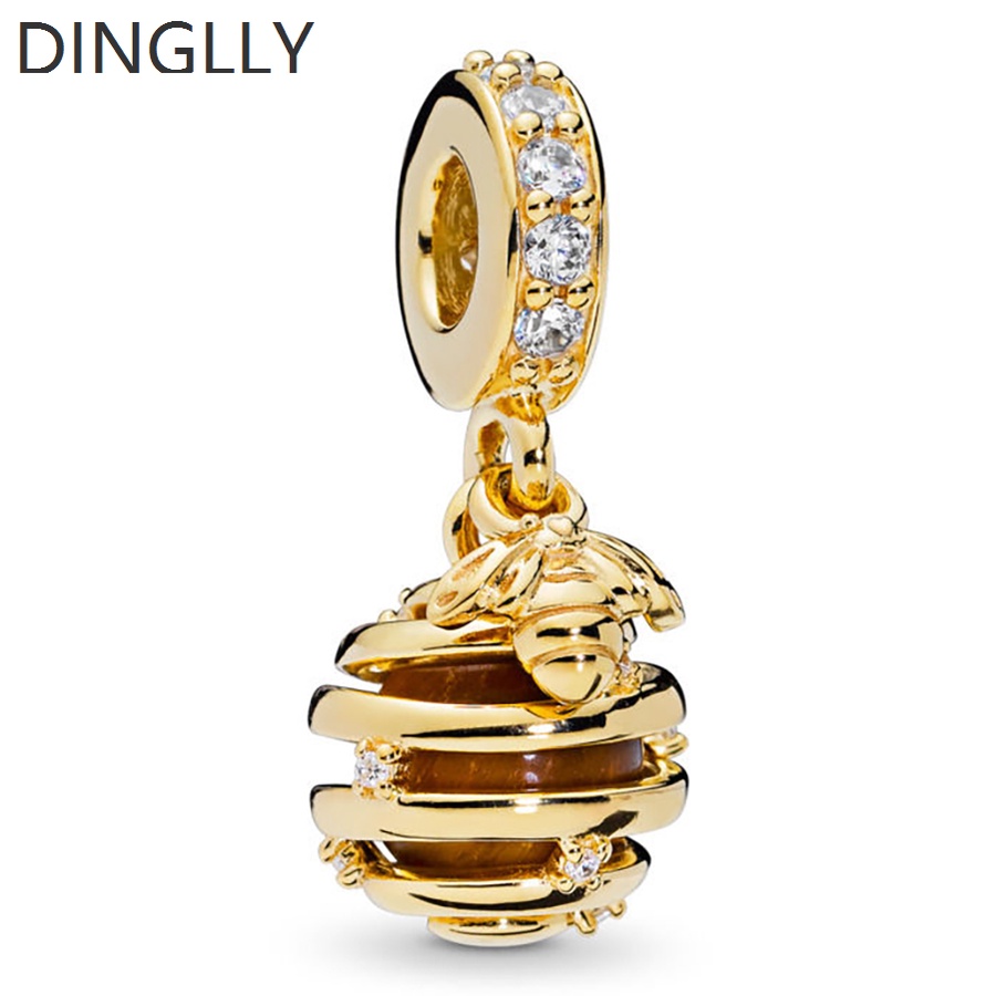 Hạt Charm Hình Trái Tim / Con Ong / Ngôi Sao / Bướm / Vòng Bắt Giấc Mơ Màu Vàng Kim Dùng Làm Trang Sức