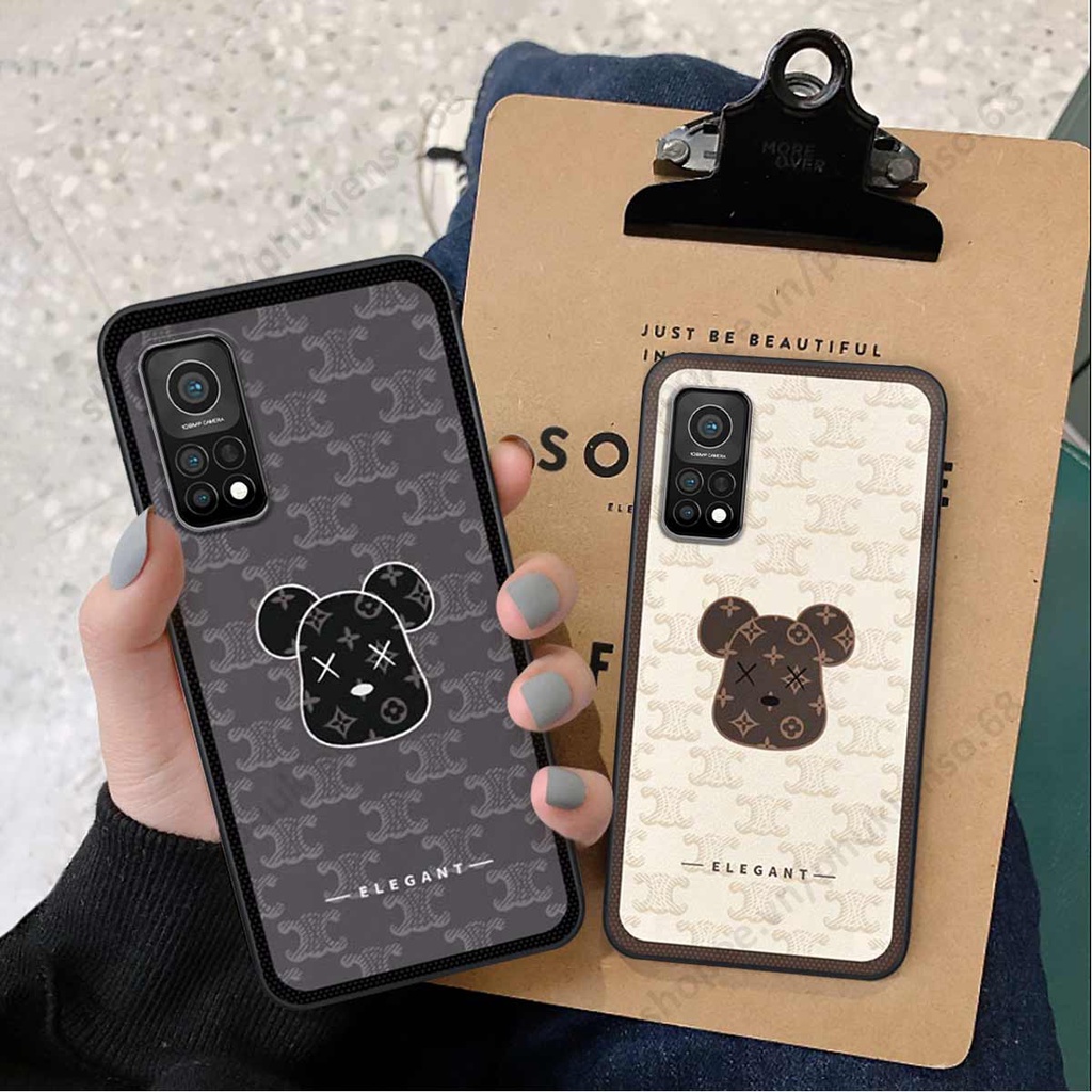 Ốp lưng điện thoại Xiaomi Mi 10T Pro elegant, gấu be@rbrick cao cấp, vỏ ốp rẻ đẹp