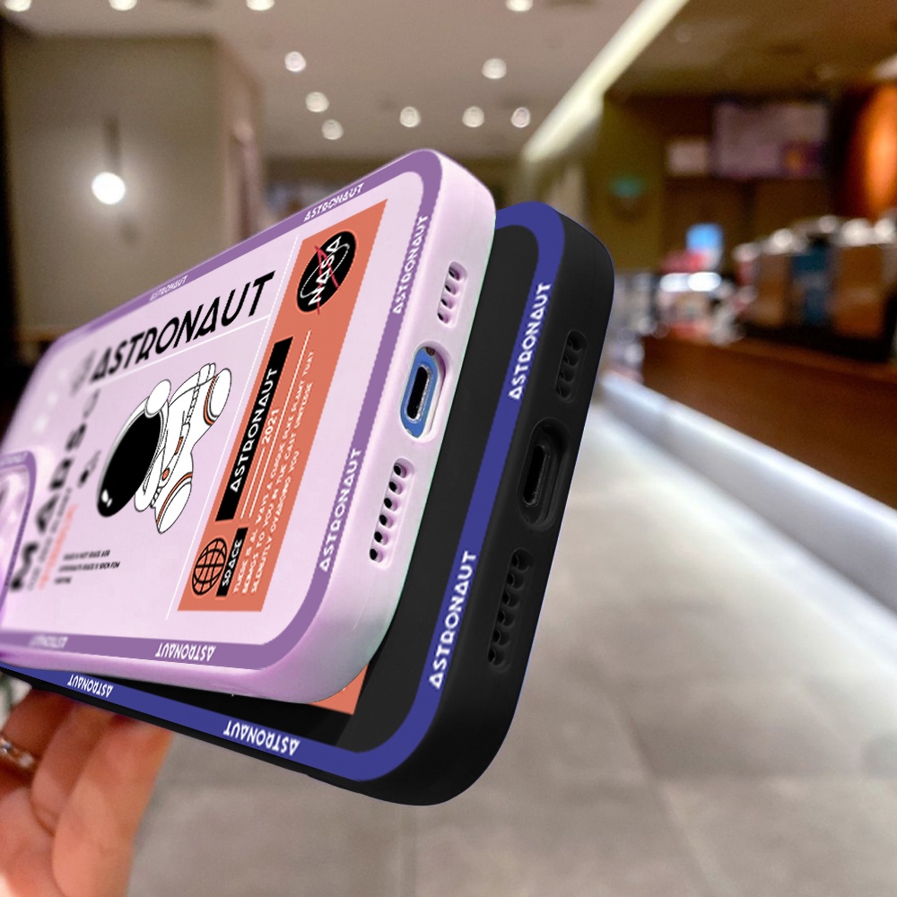 Realme 7 7i 6 6i C17 Pro 5G Cho Ốp lưng điện thoại In Hình Cartoon Astronaut