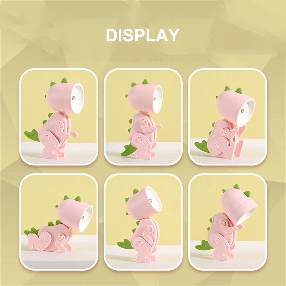 Sáng Tạo Đèn Led Mini Đèn Ngủ Hoạt Hình Thú Cưng Ánh Sáng Gấp Khủng Long Nhỏ Thiết Kế Đèn Bàn Trang Trí Phòng Ngủ Phòng Khách Bri