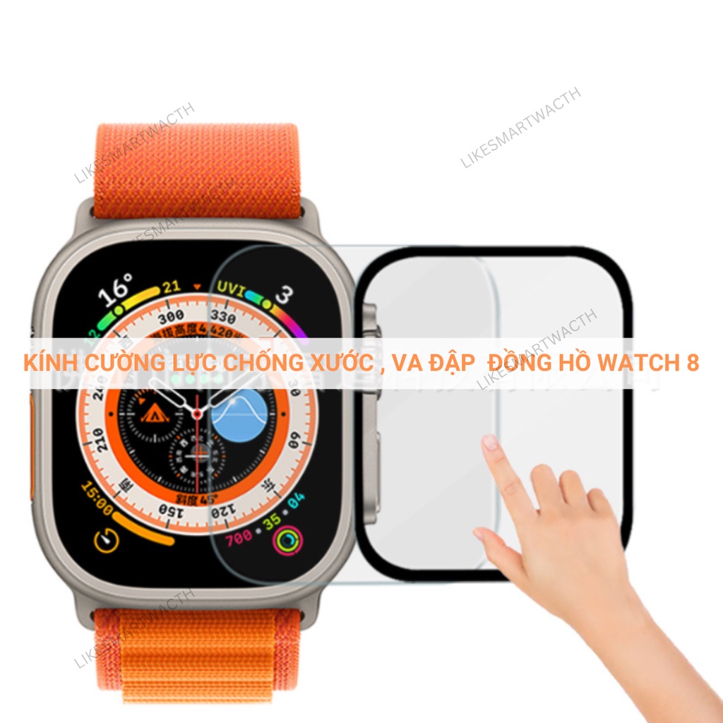 Kính Cường Lực Bảo Vệ Màn Hình Đồng Hồ Cho Apple Iwatch 8 45mm 41mm 44mm 40mm 42mm 38mm Iwatch Series 8 7 2 3 4 5 Se 6