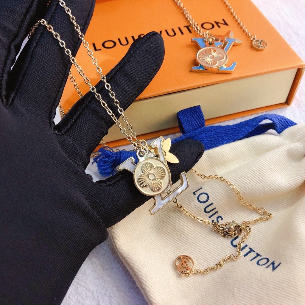 Vòng cổ Louis Vuitton Lv Thiết Kế Đơn Giản Sang Trọng Cho Nam Và Nữ