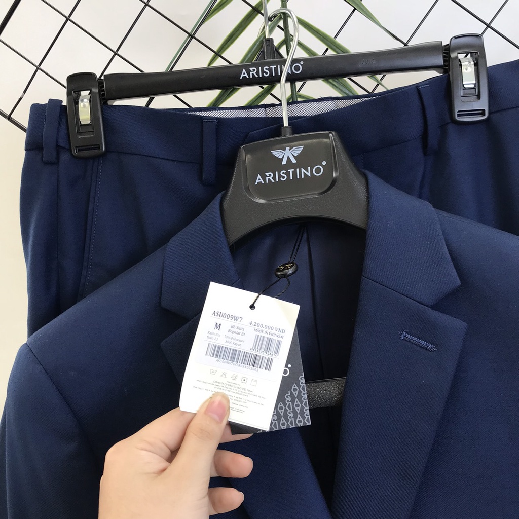 Bộ suit nam Aristino  lịch lãm  from rộng ASU009W7 ( 3 màu)
