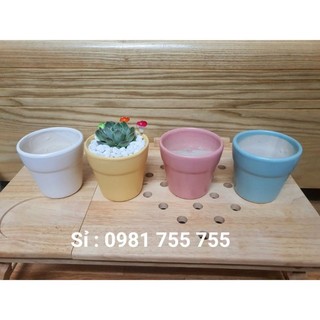 Chậu Sứ Mini Bát Tràng chậu trồng cây bonsai,tiểu cảnh,sen đá,xương rồng