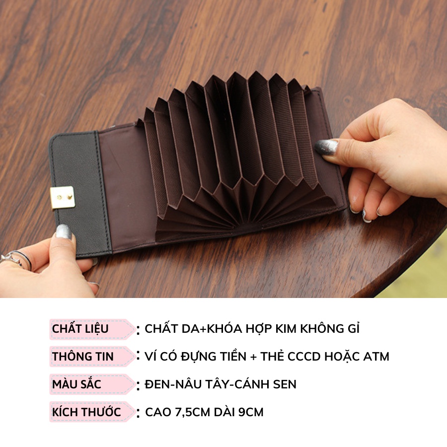 Ví Nữ Cầm Tay Mini Cute Đựng Tiền Đựng Thẻ Chất Da Cao Cấp VN02