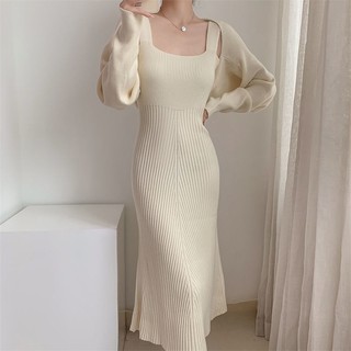 Đầm Dệt Kim Dài Tay Thiết Kế Thanh Lịch Cho Nữ
