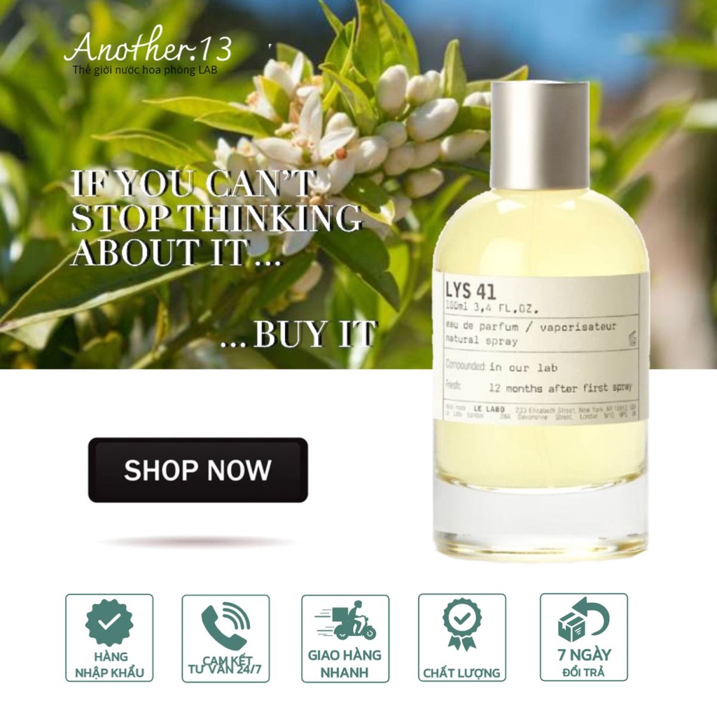⁂︎ 10ml┊Nước Hoa Phòng Lab ʟ ᴇ ʟ ᴀ ʙ ᴏ - Lys 41 / EDP