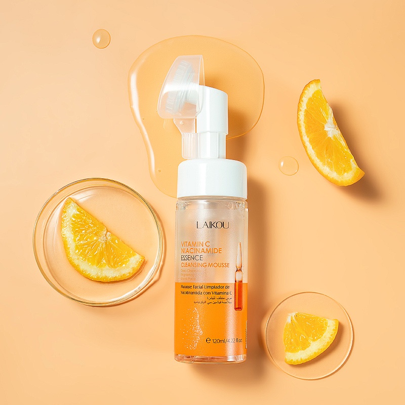 Sữa Rửa Mặt LAIKOU Vitamin C Niacinamide Làm Sáng Da 120ml