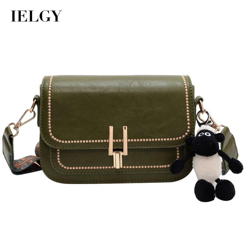 IELGY Túi Đeo Chéo Hình Vuông Cỡ Nhỏ Dây Đeo Bản Rộng Phong Cách Cổ Điển Thời Trang Cho Nữ